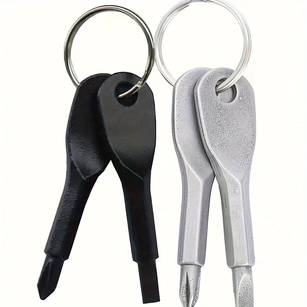 mini keychain screwdriver flathead phillips 2 in 1 portable