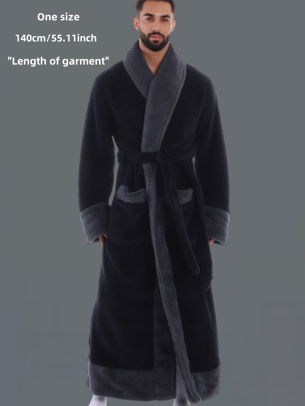 2025 winter plush collection mens warm robe bathrobe autumn