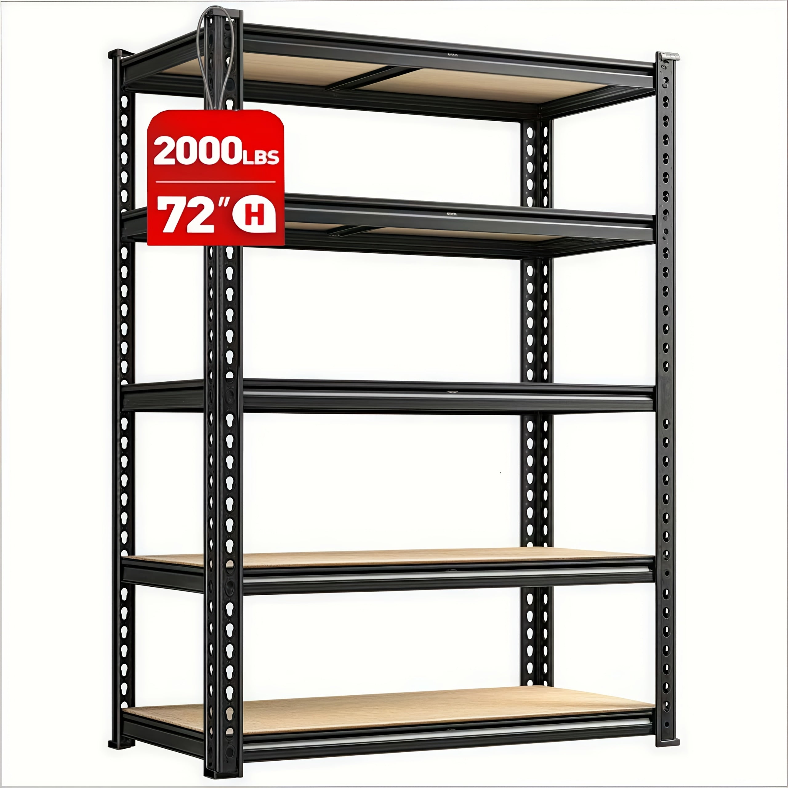 reibll 72 heavy duty garage shelving 5 tier adjustable