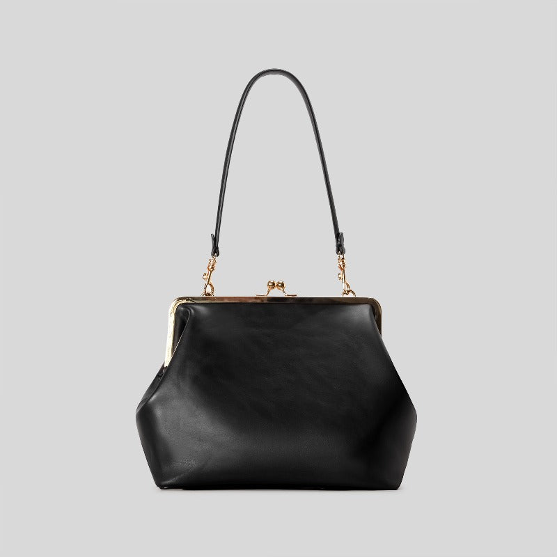 luxury inspired niche design large clasp closure clutch bag