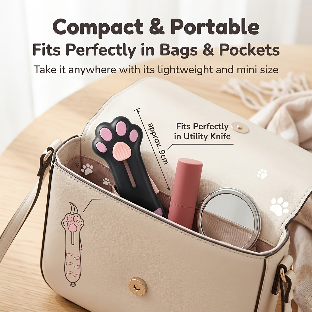 2pcs set multifunctional box cutter storage bag cute cat paw