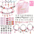 67pcs diy charm bracelet bead kit unicorn mermaid crafts