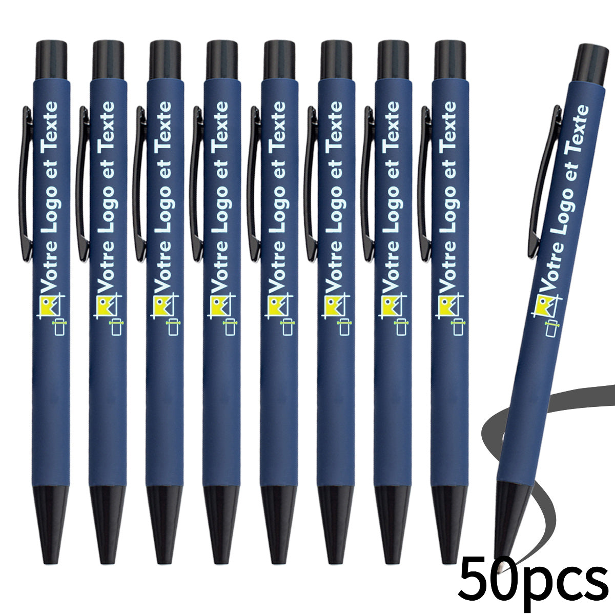 50 custom text logo ballpoint pens new bulk custom pens rich