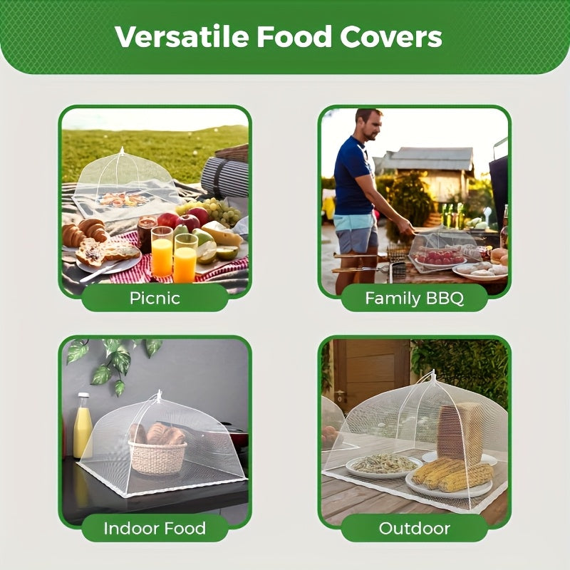 4pcs   food covers foldable mesh food tents reusable