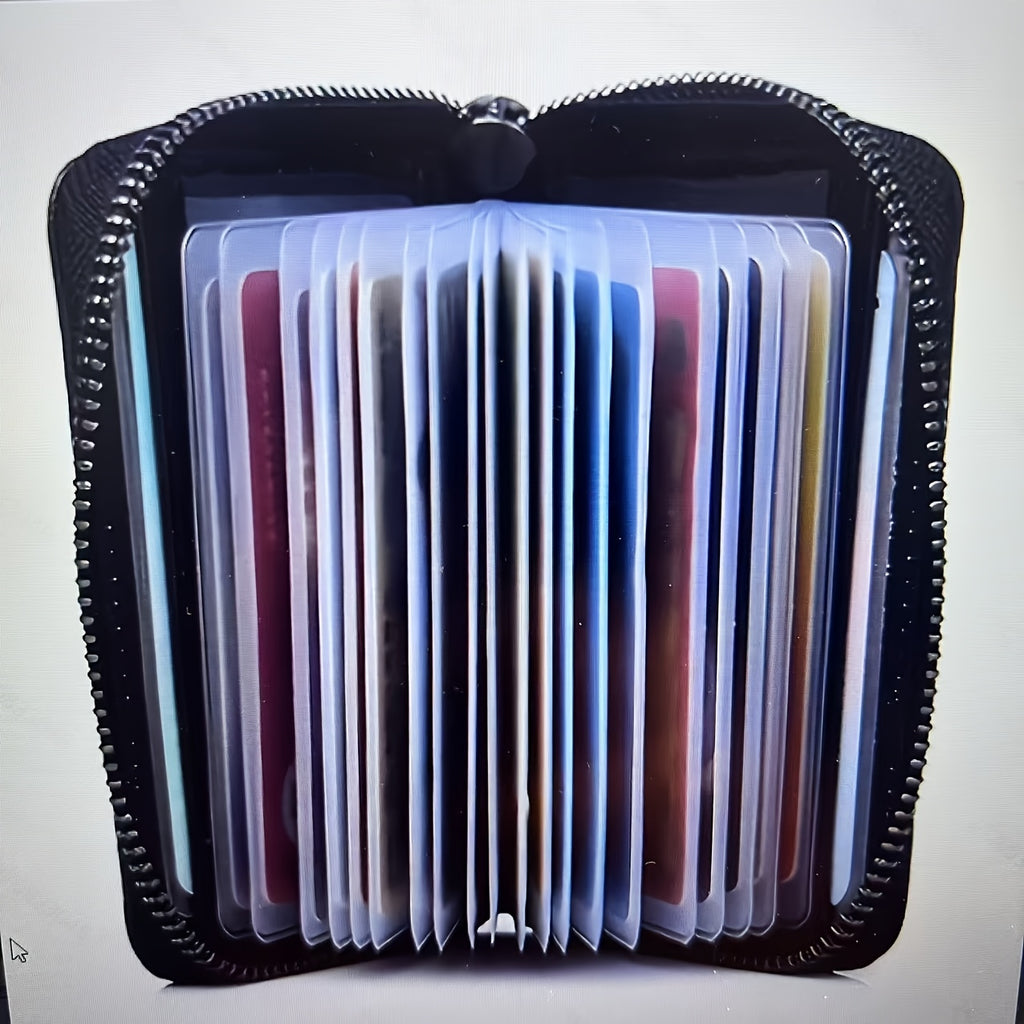 mens ultra thin rfid anti theft zipper wallet multi