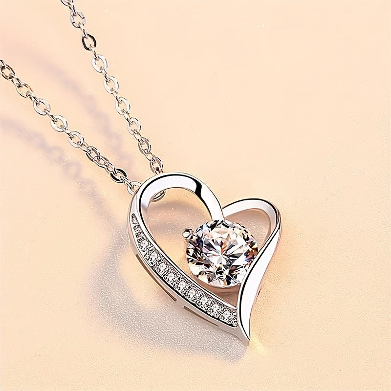 elegant heart shaped necklace