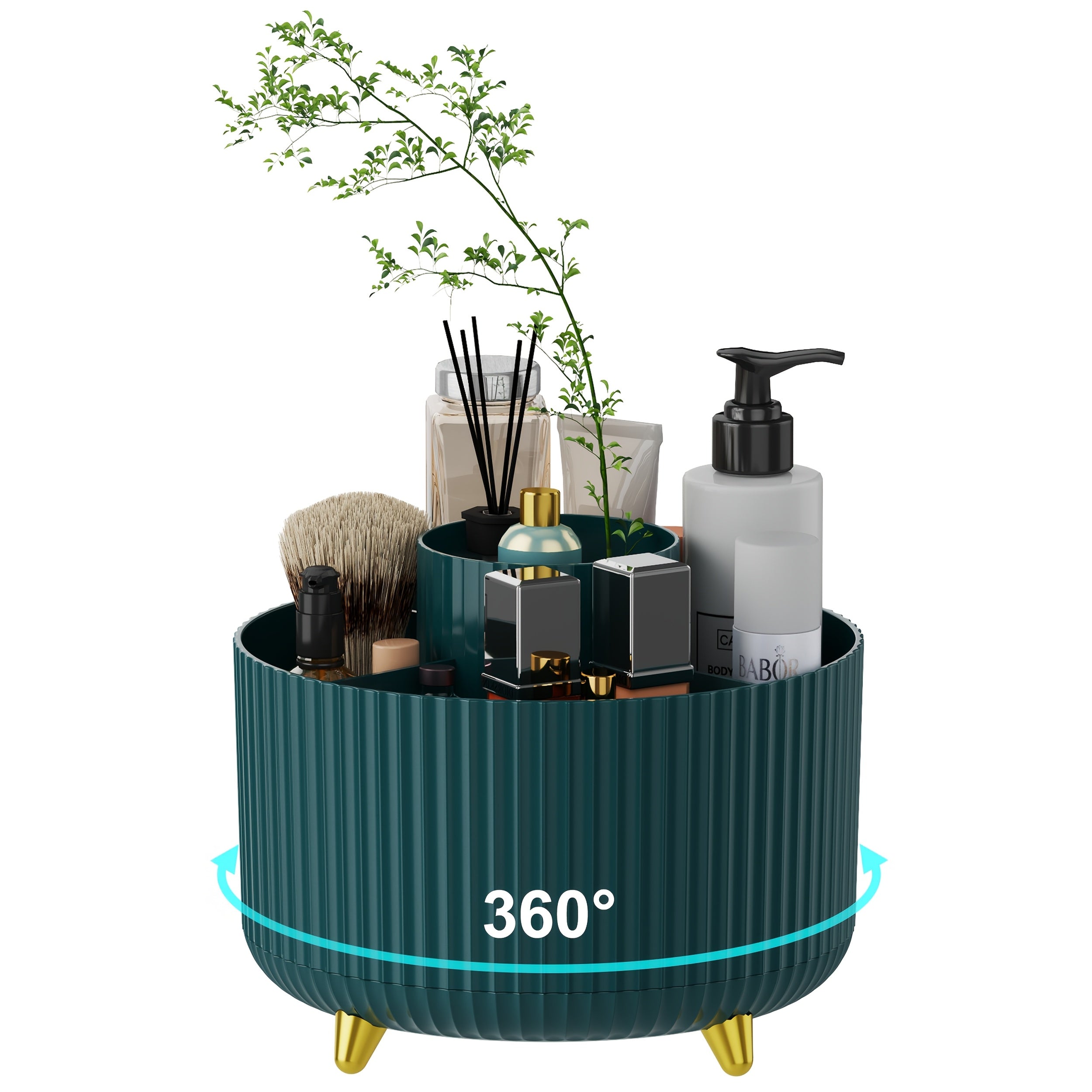 360 rotating makeup organizer 1pc plastic cosmetic storage 5