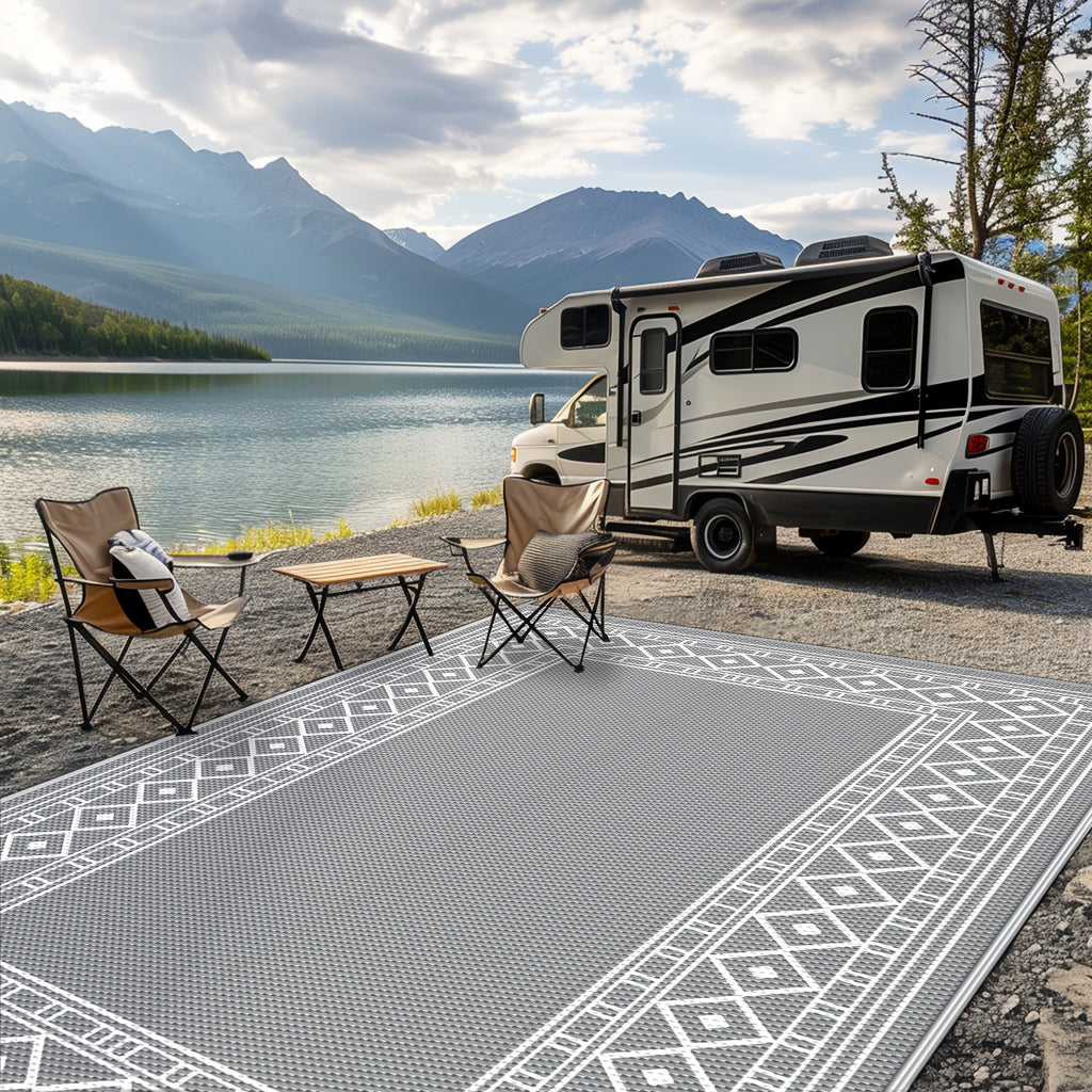 outdoor mat reversible plastic straw camping mat patio deck