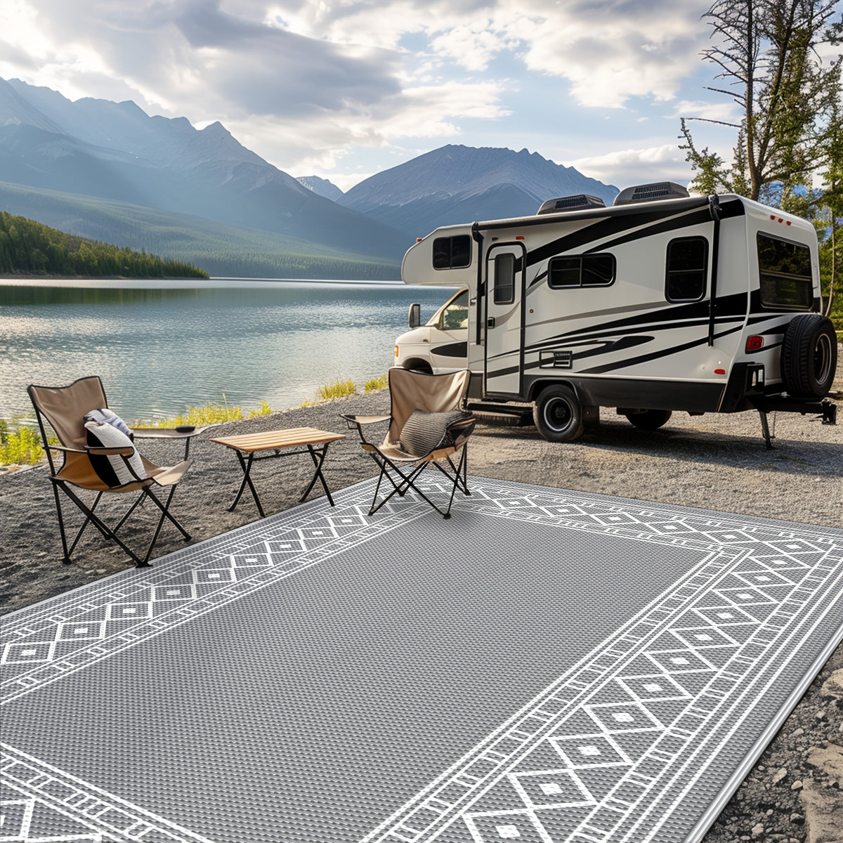 outdoor mat reversible plastic straw camping mat patio deck