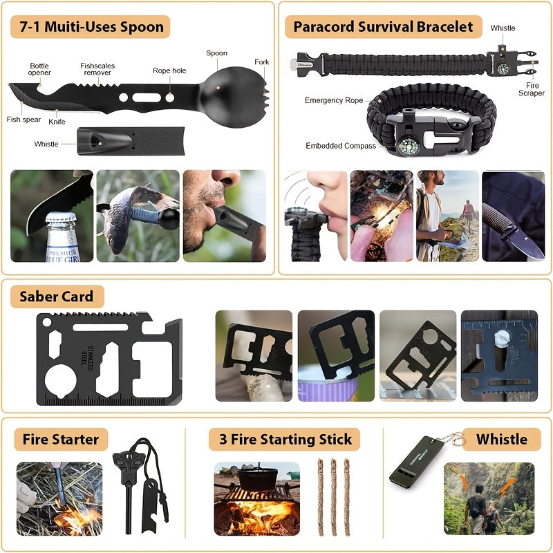 survival kit 258pcs survival gear supplies first aid kit