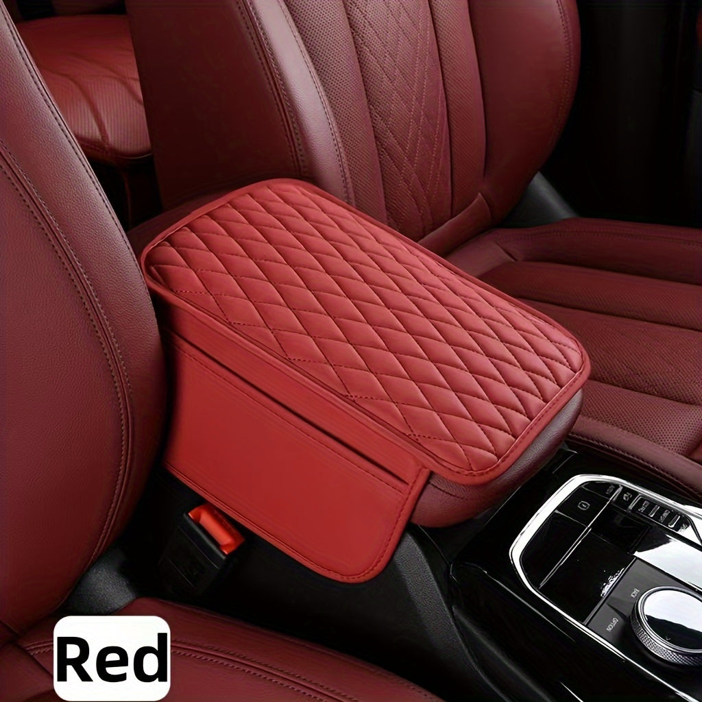 car armrest box mat pu leather storage pad multiple colors