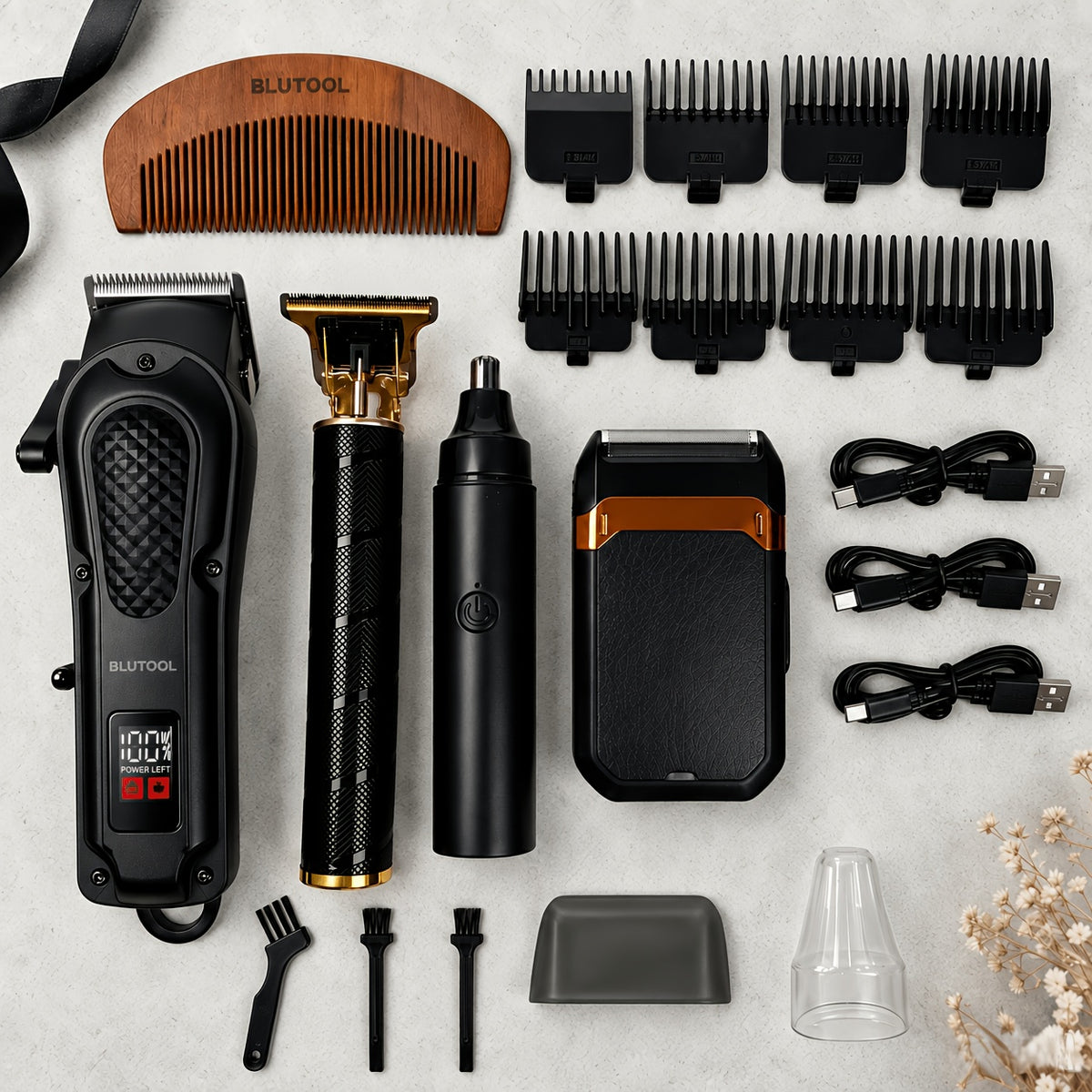 rechargeable electric grooming kit   an lcd battery
