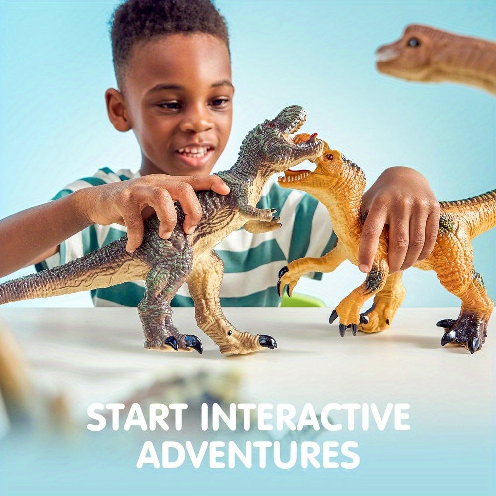 6pcs large dinosaur figures educational book