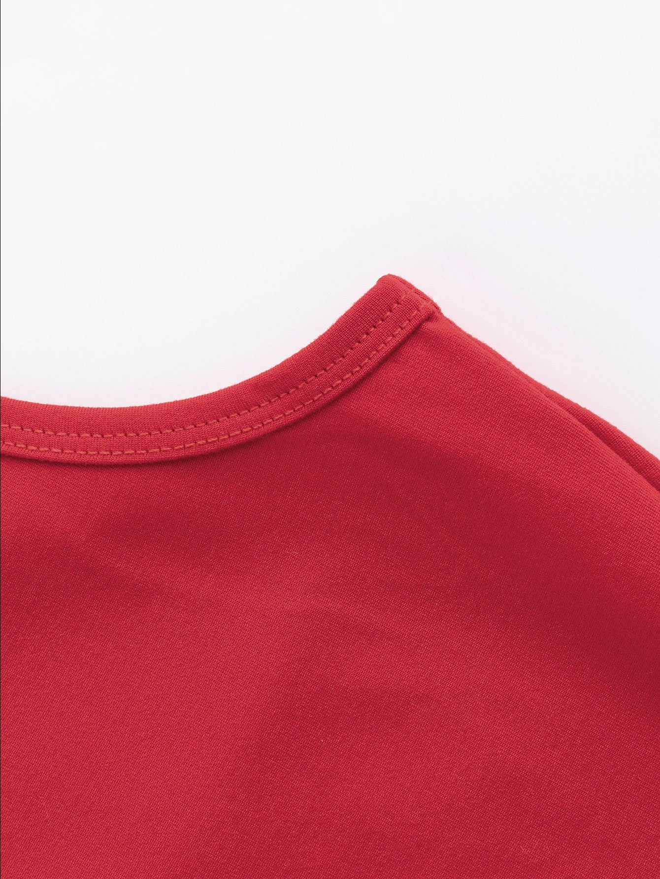a stylish womens sleeveless crop top a deep round neckline