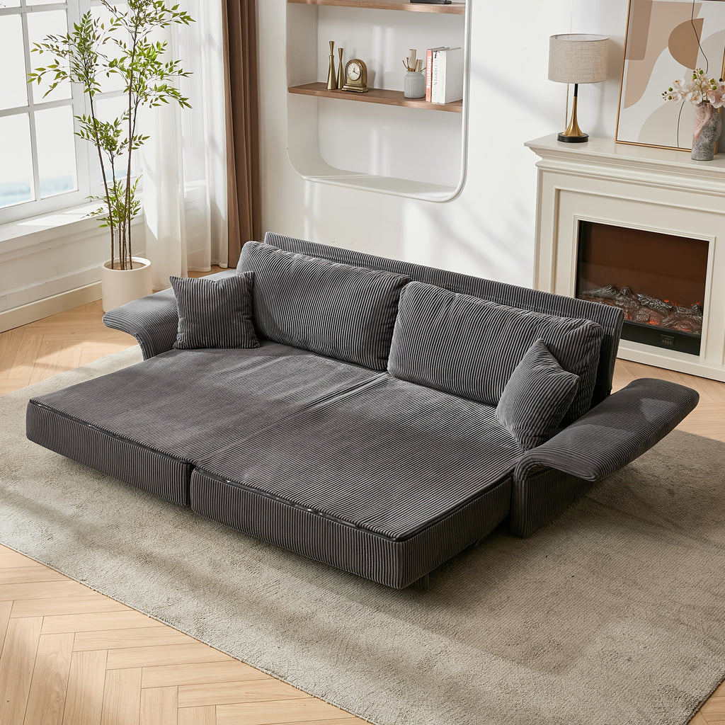 sleeper sofa bed set 2 in 1 convertible 2 seater corduroy