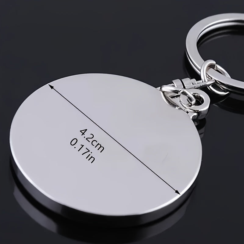 50 year perpetual calendar keyring silvery colored alloy