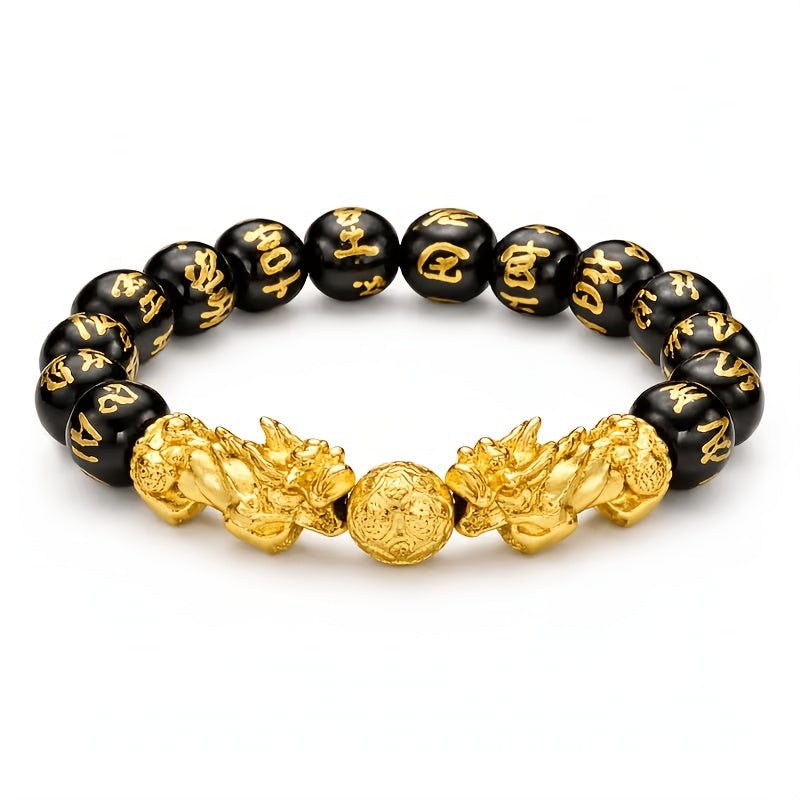 shui obsidian double pixiu bracelet