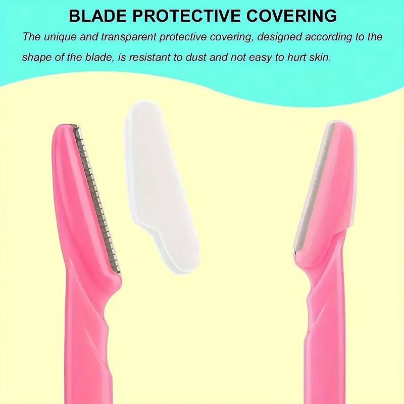 21pcs random color stainless steel eyebrow razors safety