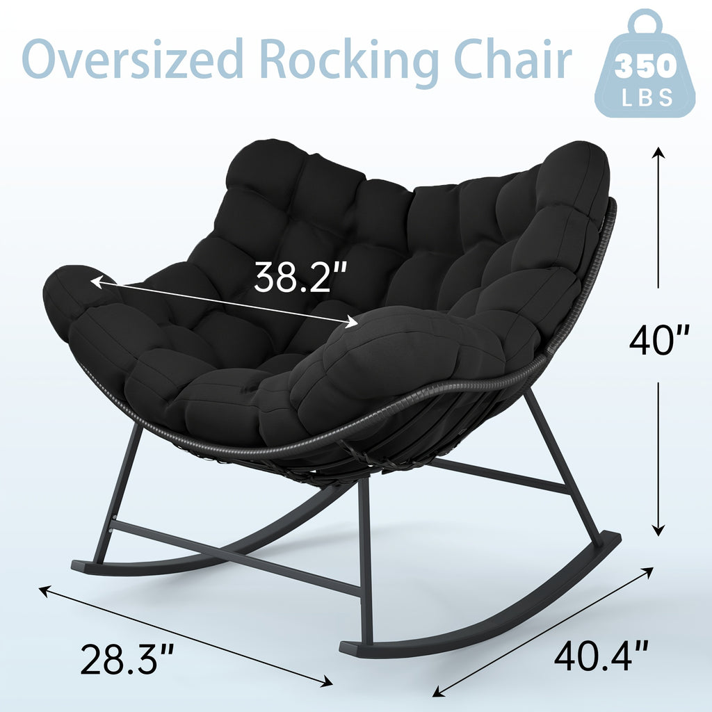 oversized comfy papasan rocking chair egg style