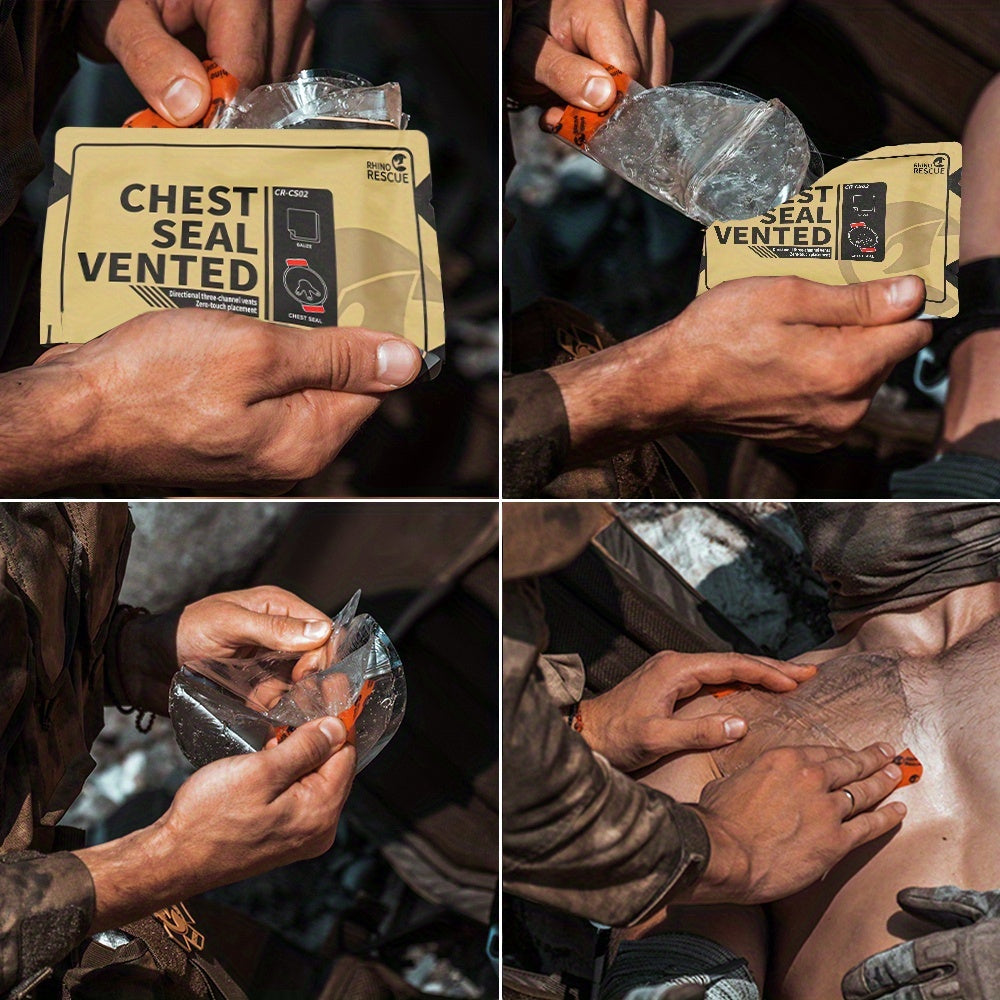 rescue emergency trauma dressing non vented chest seal