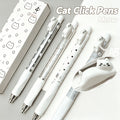 14 pack cute cat shaped   pens 0 5mm fine tip black
