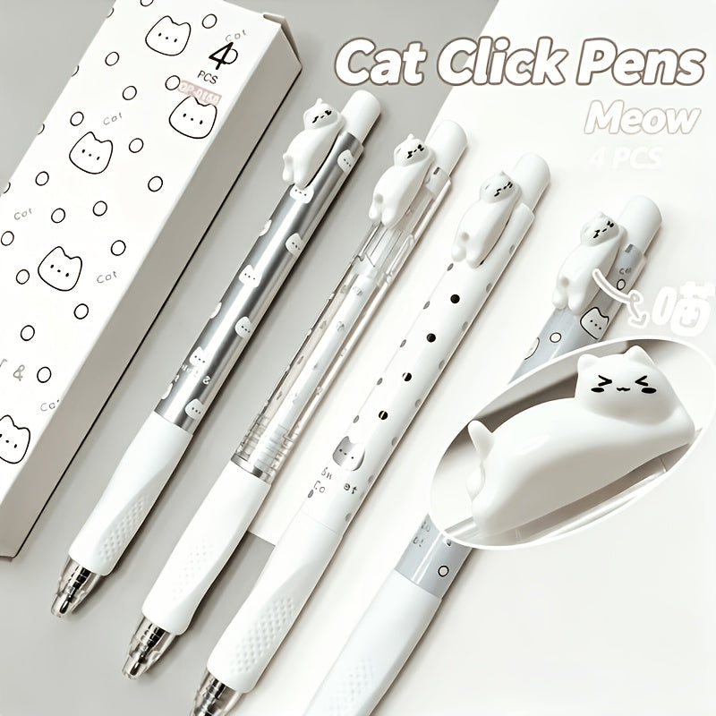 14 pack cute cat shaped   pens 0 5mm fine tip black