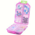 1 pack travel pill organizer 10 compartment pill case