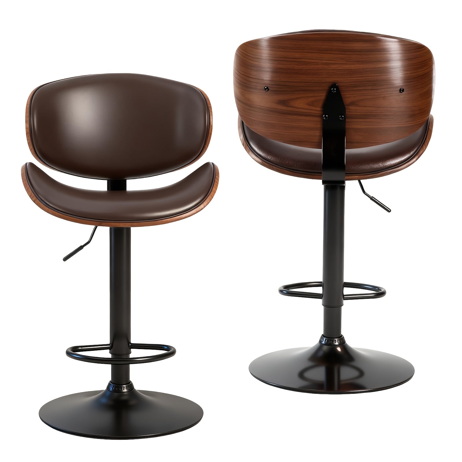set 2 4 6 swivel bar stools footrest features