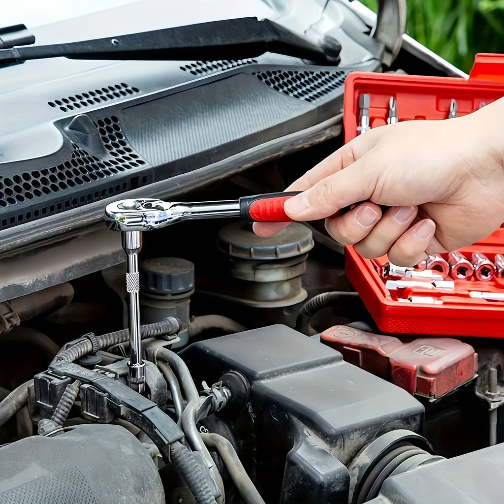 46pcs household car repair tool set ratchet torque wrench