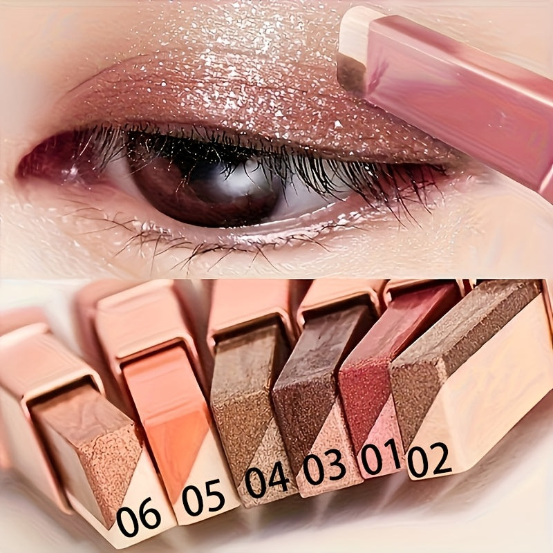 6pcs   pearlescent eyeshadow sticks waterproof