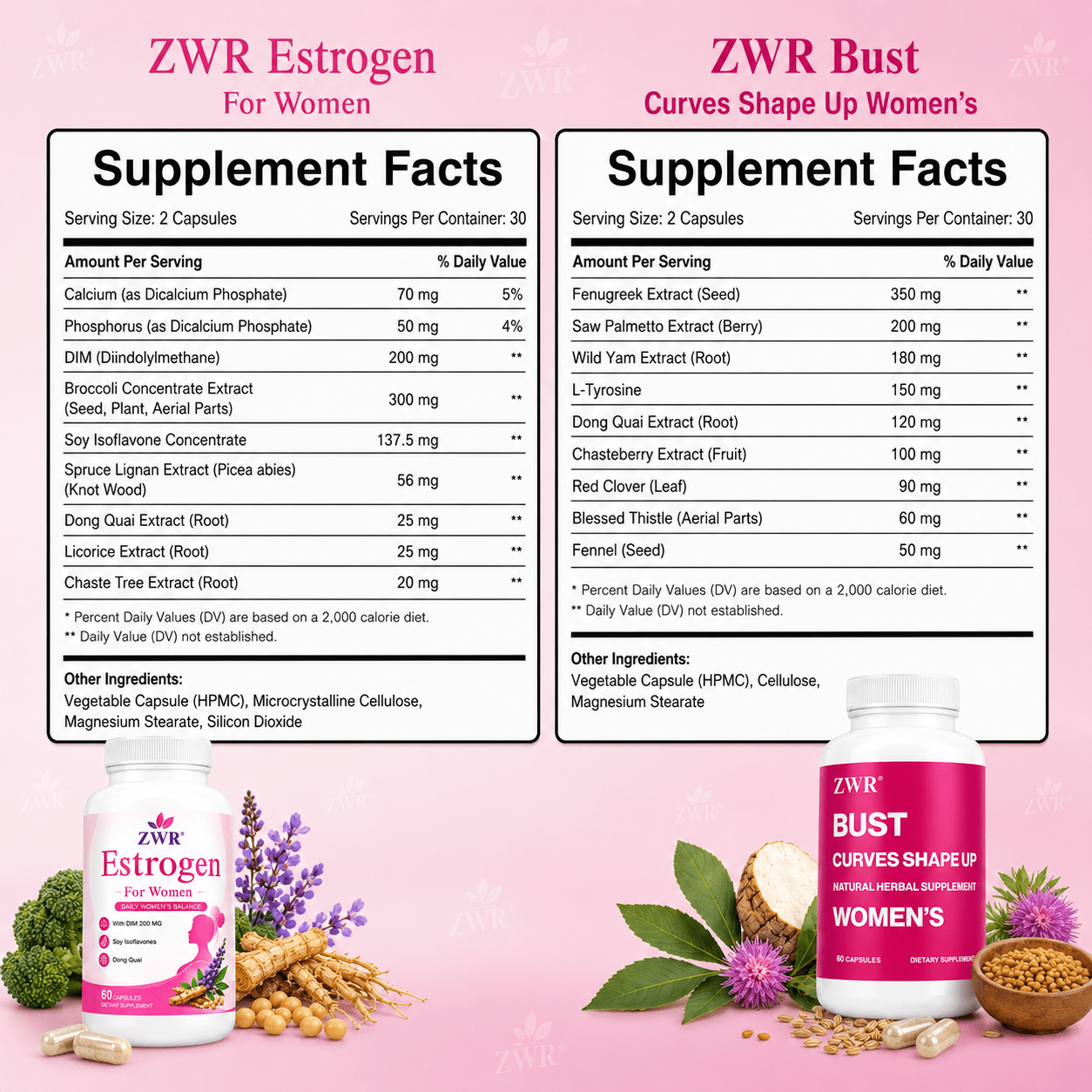 2pcs estrogen capsules bust health capsules premium herbal