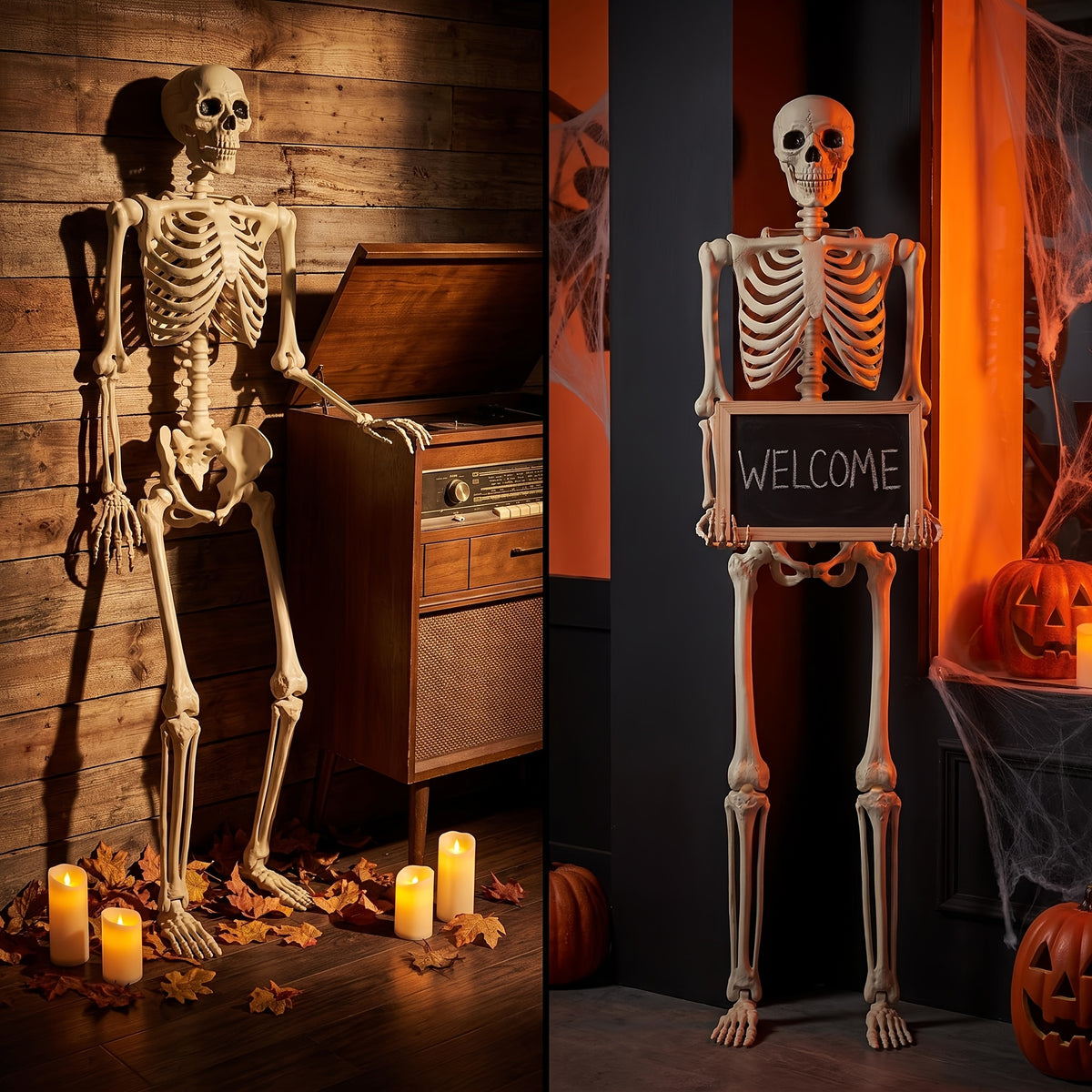 realistic outdoor wall mounted skeleton statue