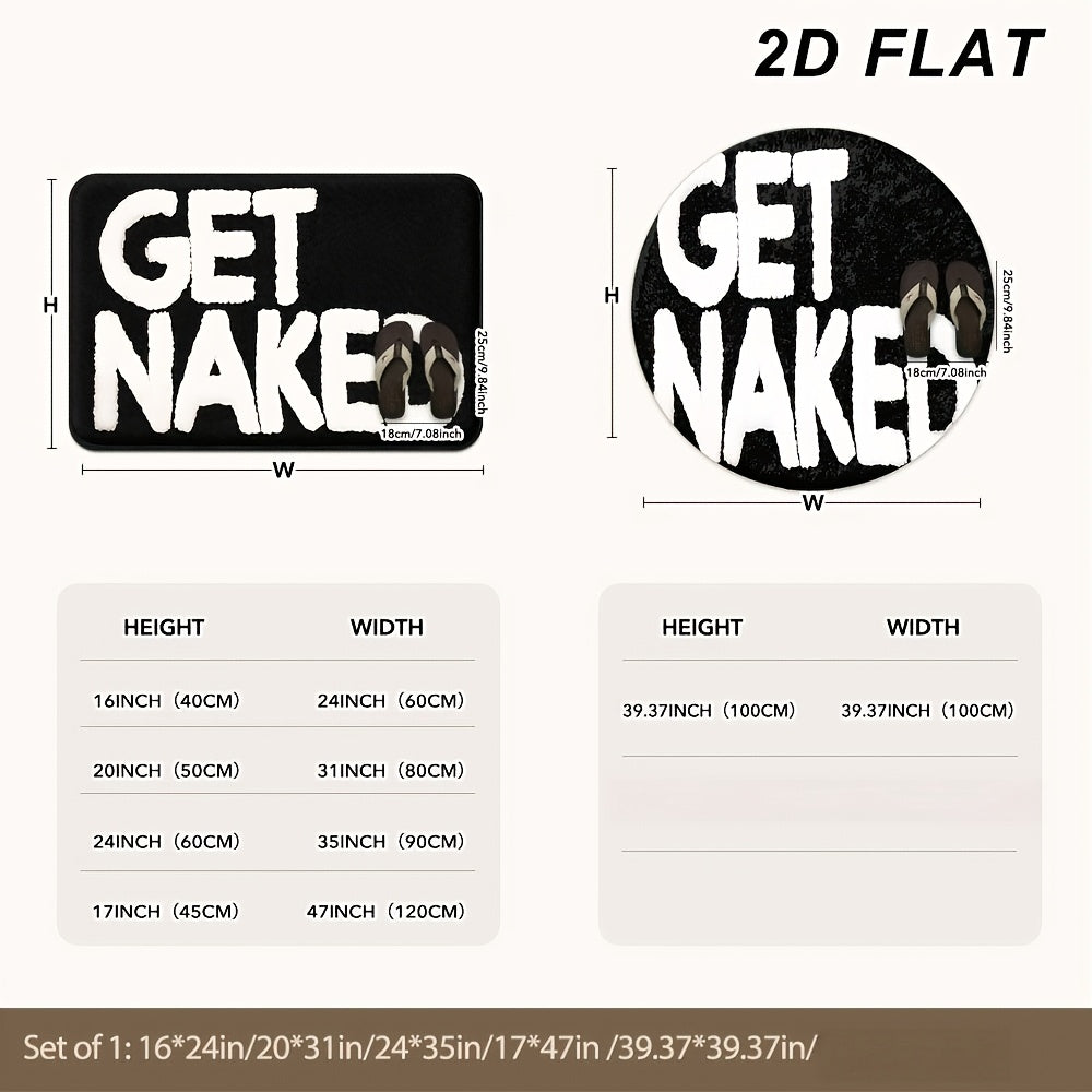 1  bathroom mat printed   text soft durable flannel