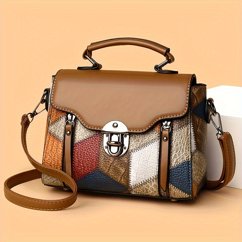 weidola wo retro rhombus geometric handbag adjustable
