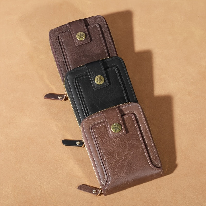 mens zipper wallet retro short length cross border hot item