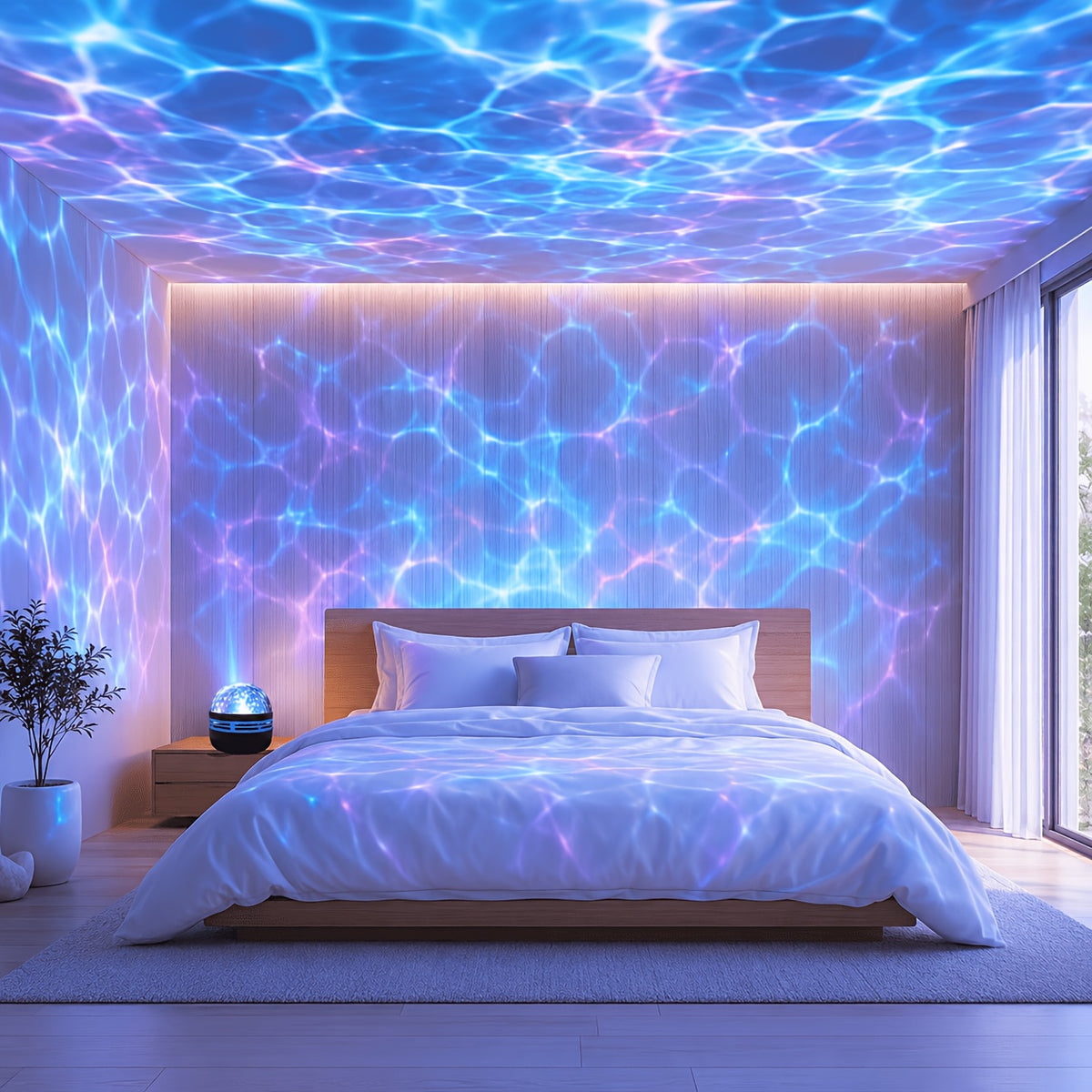 usb powered wave ambient led lamp remote 7 color rgb