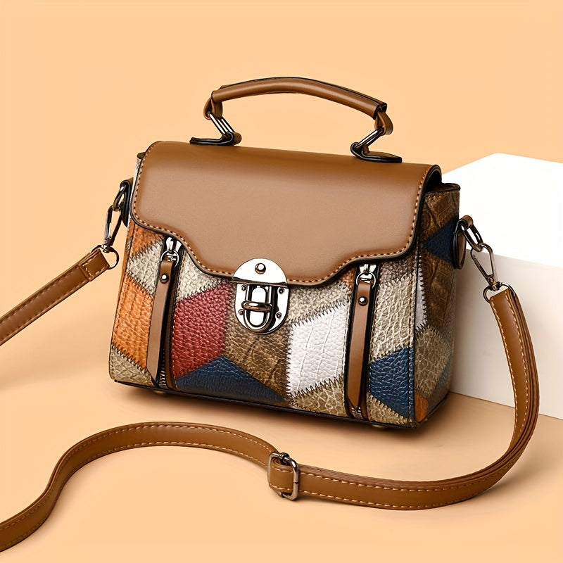 weidola wo retro rhombus geometric handbag adjustable