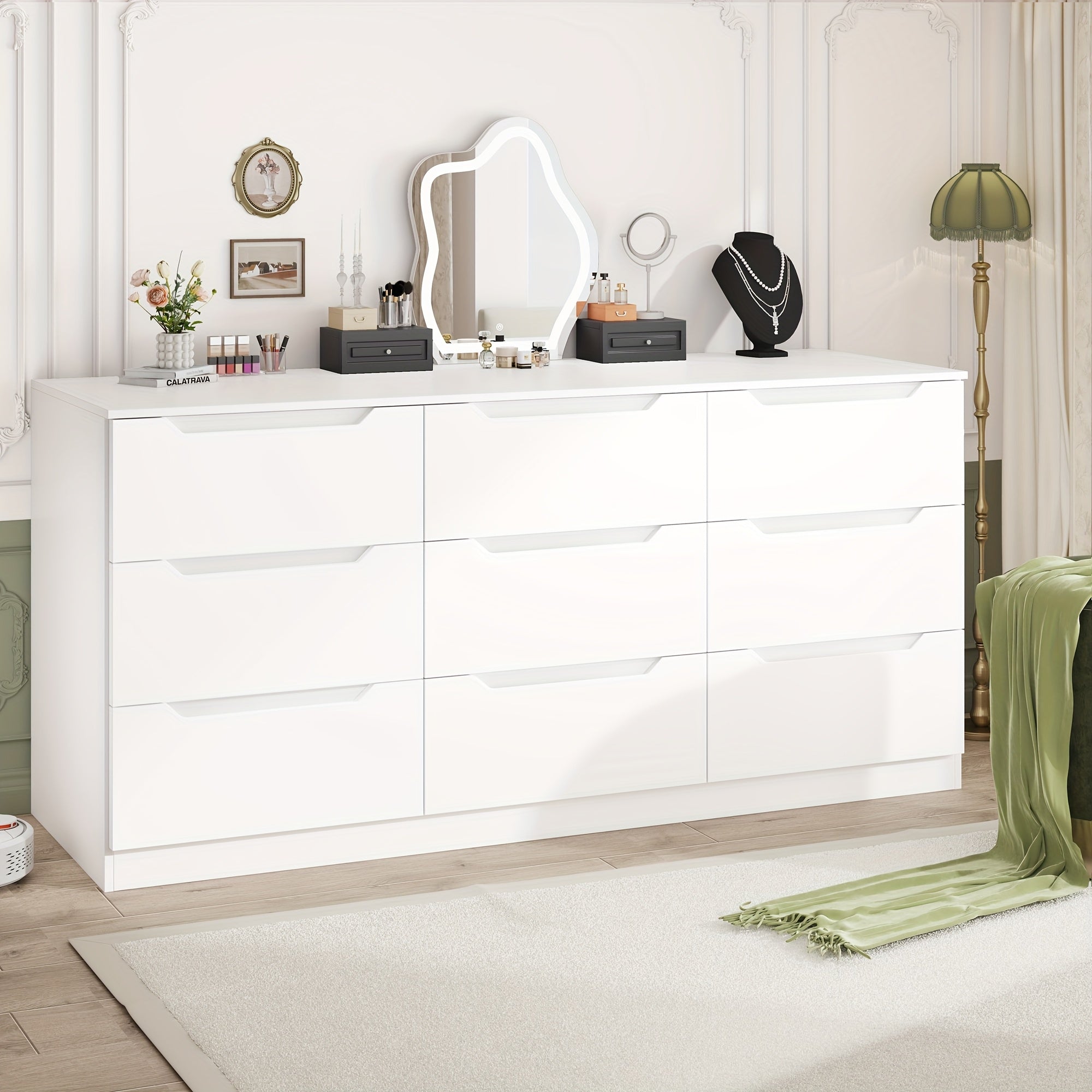 9 drawer dresser bedroom black white chest drawers