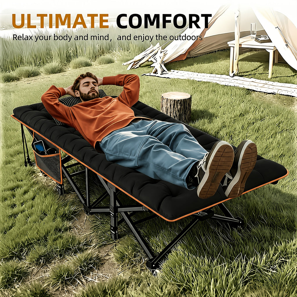 outdoor folding bed camping bed flip mattress foldable guest