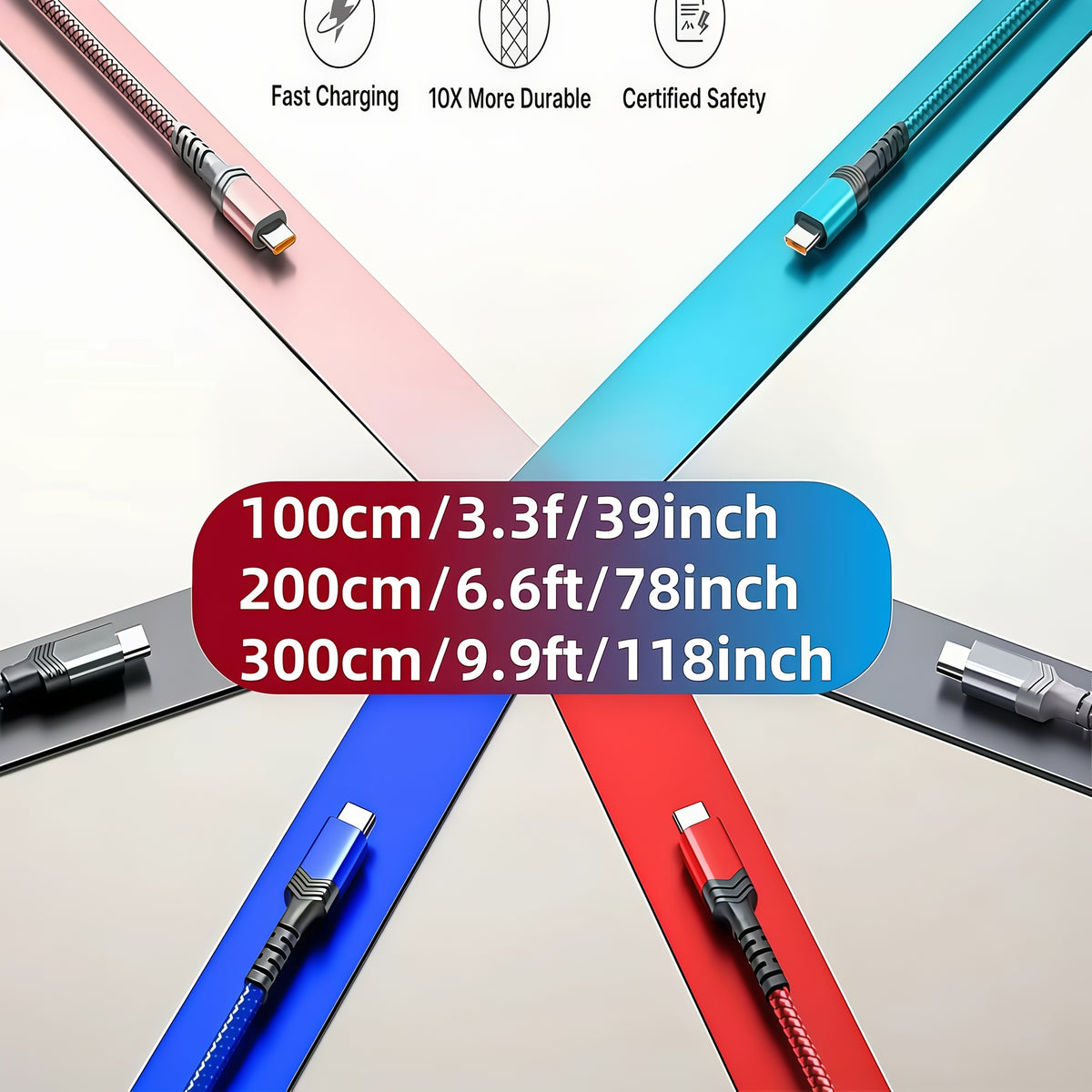 hot new product usb c nylon braid fast charging cable
