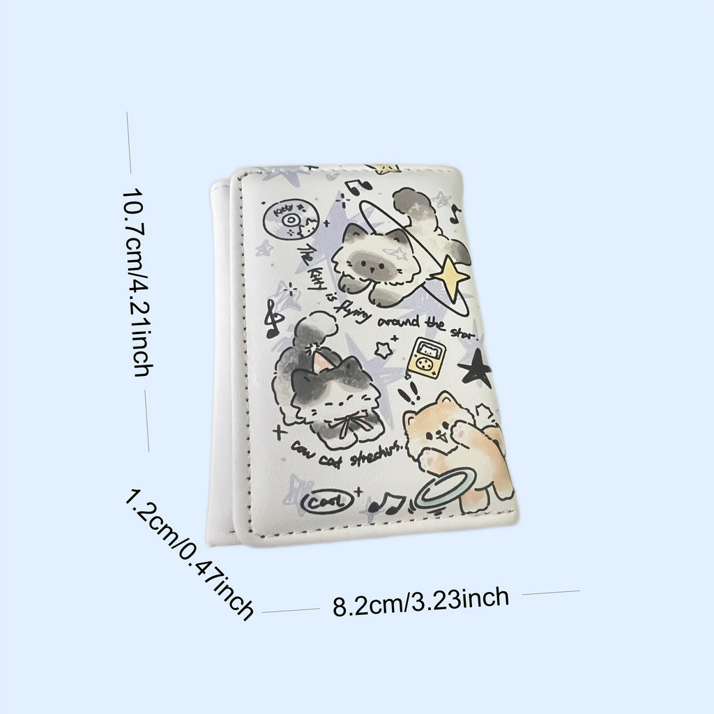 kitten star trifold wallet couple style   large