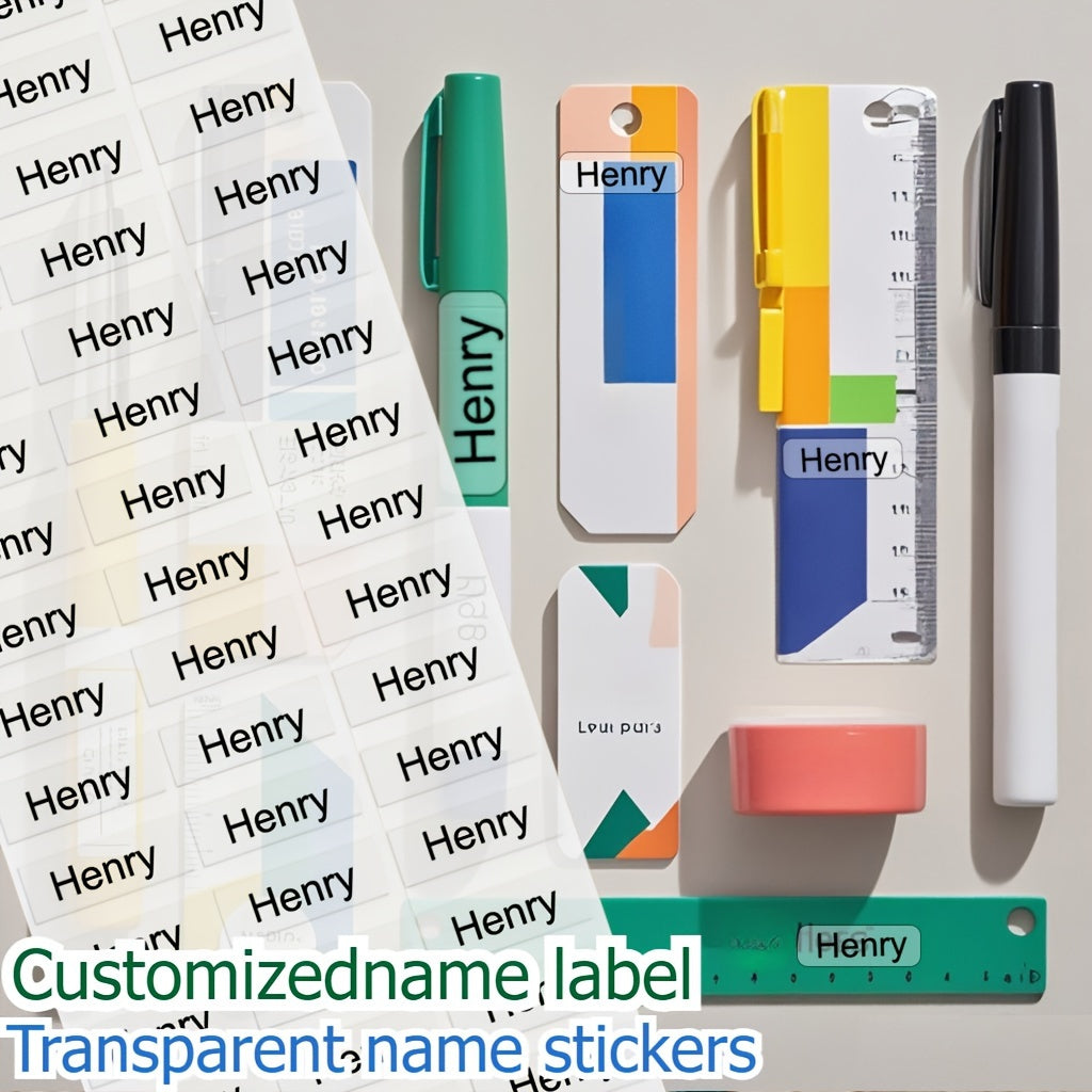 personalized custom transparent name tags waterproof