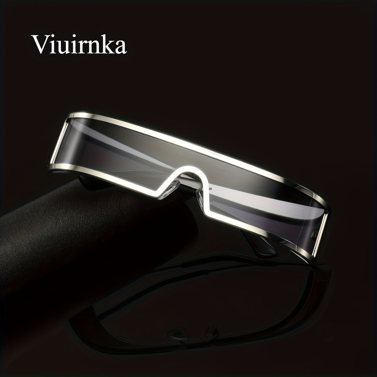 viuirnka mens fashion glasses cyberpunk metal wraparound