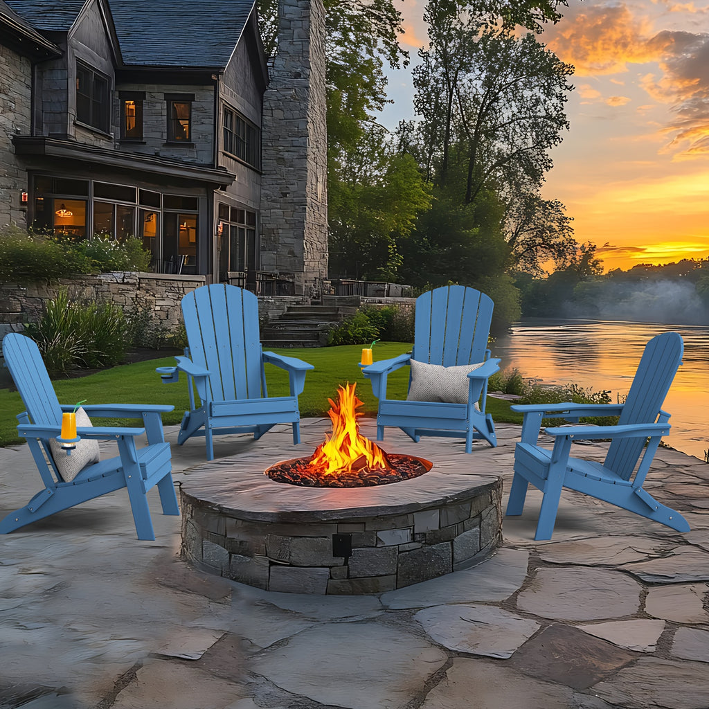hdpe folding adirondack chair 4pack 6pack weather fire pit