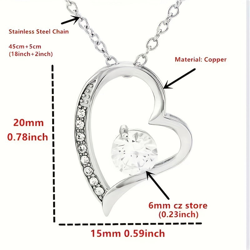 elegant heart shaped necklace