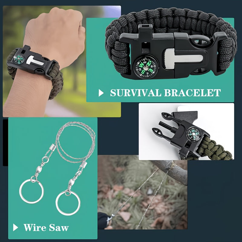 outdoor survival gear kit 249pcs   aid set