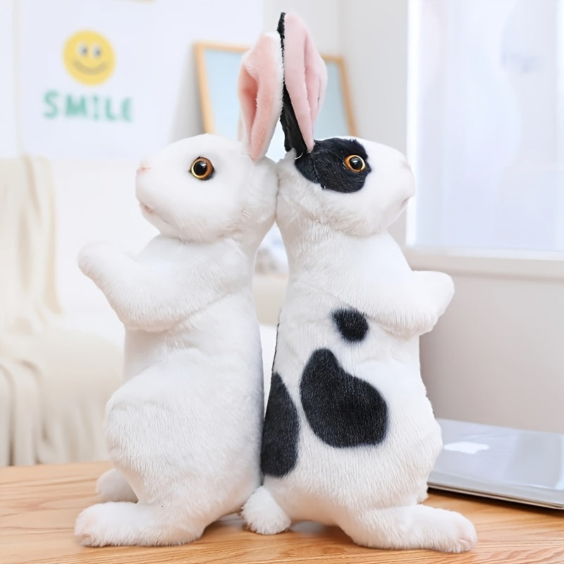 1pc rabbit plush toy white beige black cute bunny plush