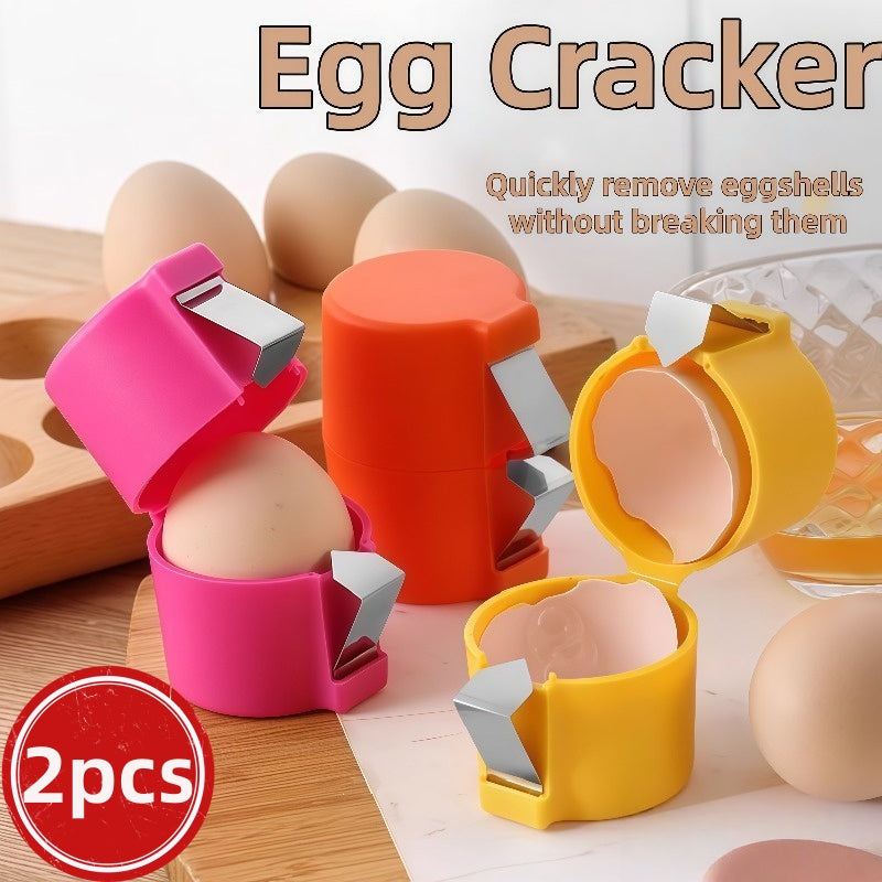 2pcs automatic eggshell peeler cracker random color high