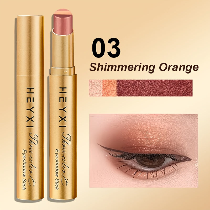 3 color eyeshadow stick waterproof sweatproof natural