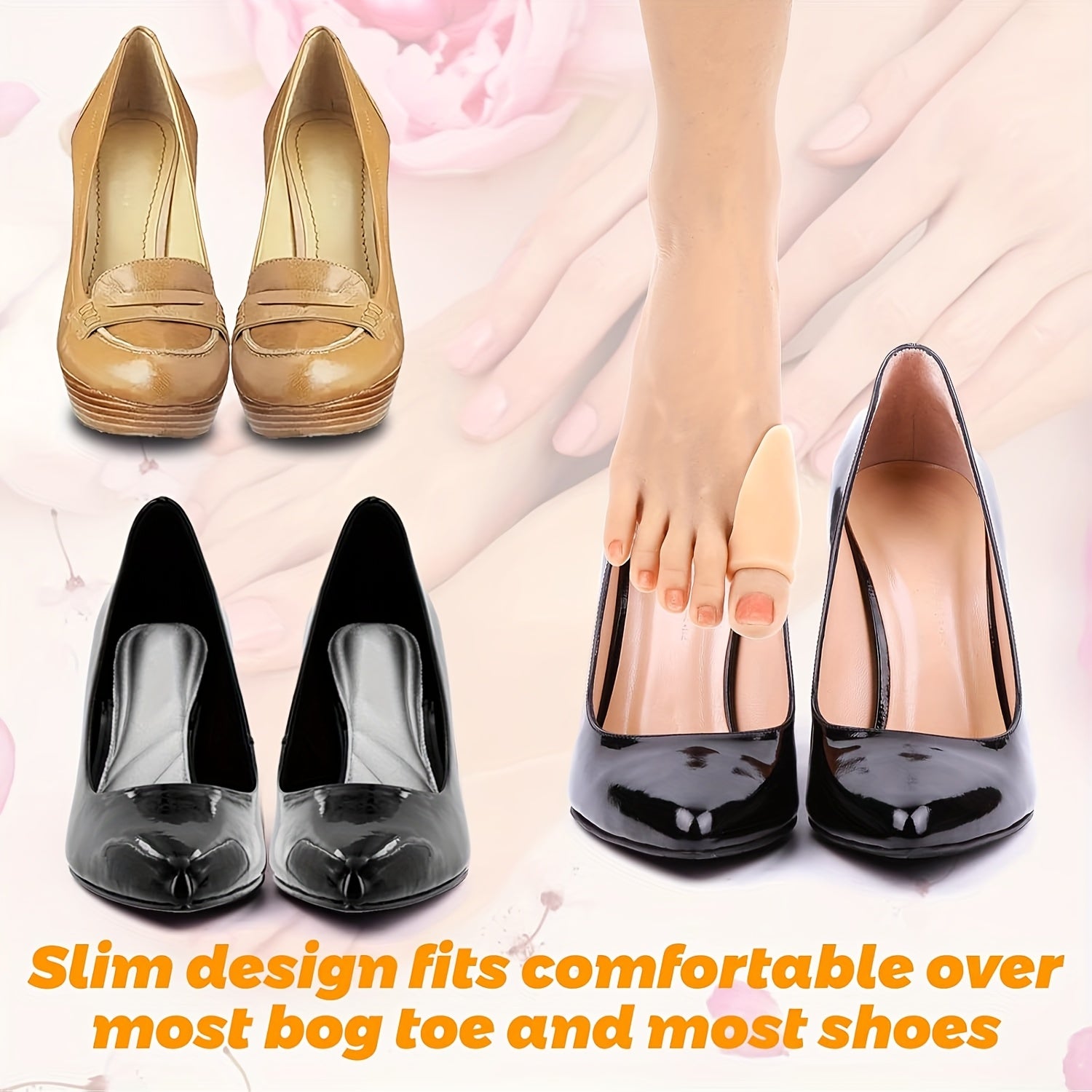 2pcs gel big toe   prevent toe friction anti